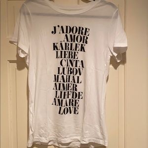 LOVE multi language White T shirt